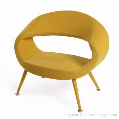 Round Sofa Chair, made of painted frame and cashmere